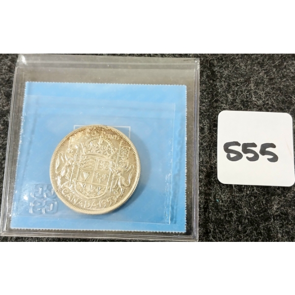 1953 CDN SILVER 50 CENT COIN - CCCS GRADED