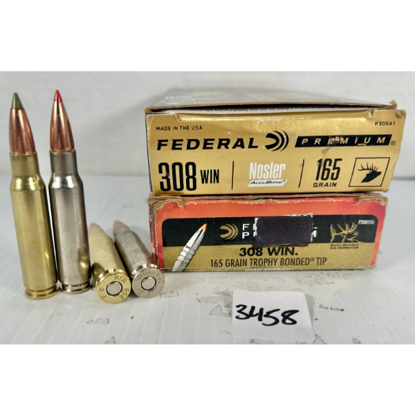 AMMO: 40X FEDERAL .308 WIN 165GR. POLYTIP