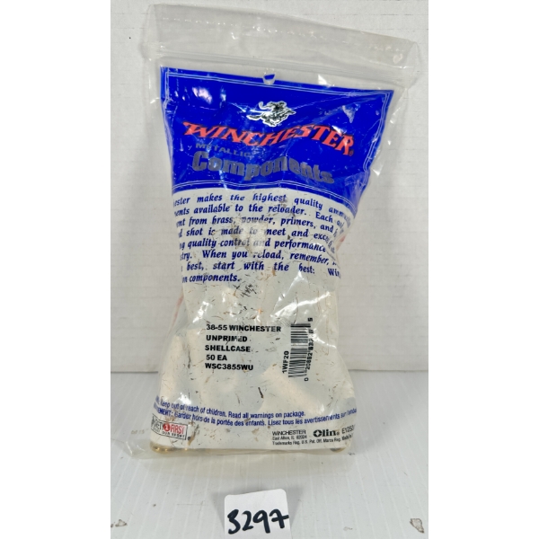 BRASS: 50X WINCHESTER .38-55 WIN - AS NEW