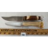Image 2 : LOT OF 2 - DEER BONE & ANTLER HANDLE KNIVES W/ SHEATHS