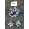 Image 1 : LOT OF 2 - SHERMAN BLUE TONE CLIP-ON EARRINGS & BROOCH