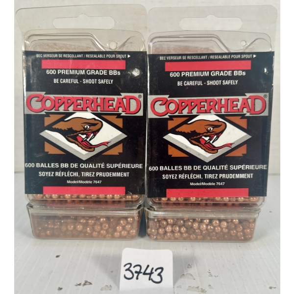 PELLETS: 2400X COPPERHEAD .177 CAL BB'S