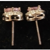 Image 3 : PAIR OF STERLING & PINK CZ HALO STUD EARRINGS