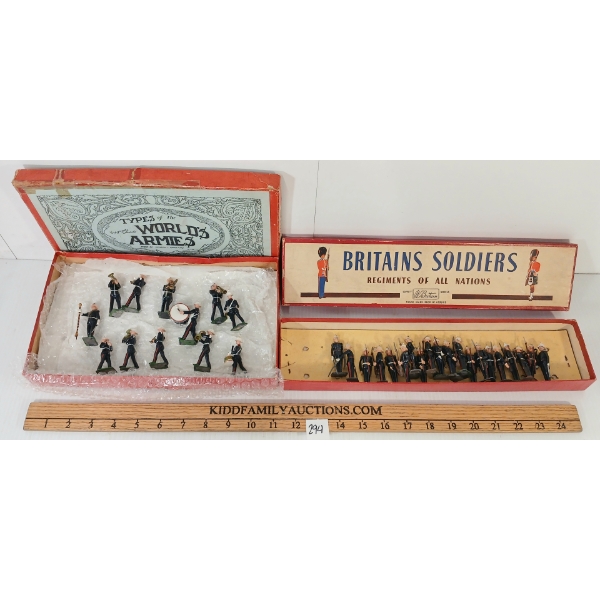 LOT OF 2 - BRITAINS SOLDIERS LEAD FIGURES - NO. 1291 BAND OF ROYAL MARINES & 2071 ROYAL MARINES