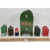 Image 3 : LOT OF 6 - METAL MAILBOX BANKS - INCL TIN