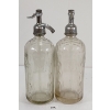 Image 3 : LOT OF 2 - SCHULTZ CARBONIC - CLEAR PANELLED W/ MOULDINGS - SELTZER BOTTLES