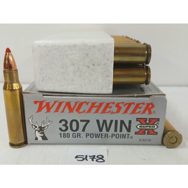 AMMO: 20X WINCHESTER SUPER X .307 WIN - 180GR - PP - RELOADS 