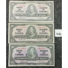 Image 1 : LOT OF 3 - 1937 CDN $10 BANKNOTES 