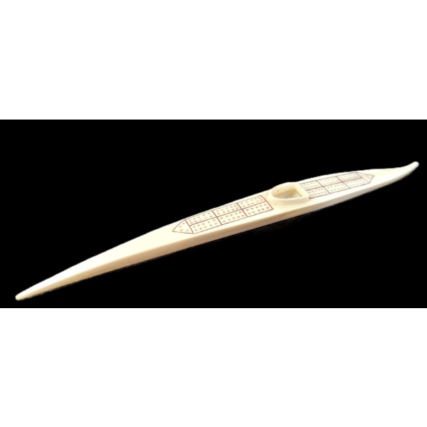 CRIBBAGE BOARD BY UNKNOWN ARTIST - BONE
