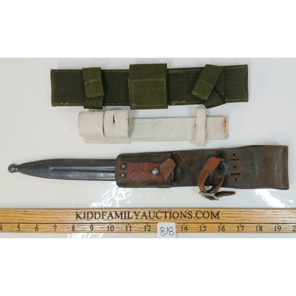 LOT OF 3 - MISC BAYONET FROGS & SCABBARD