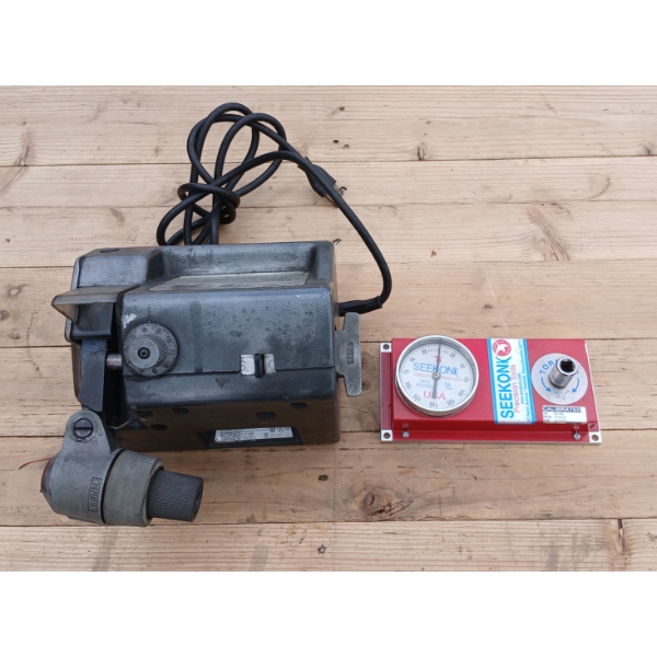 LOT OF 2 - BLACK AND DECKER DRILL SHARPENER & SEEKONK TORQUE ANALYZER