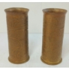 Image 4 : LOT OF 2 - WWI ETCHED BRASS ARTILLERY SHELLS - TRENCH ART VASES