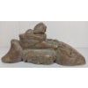 Image 4 : MOTHER, CHILD & SEAL ON SLED  - SIGNED - STONE