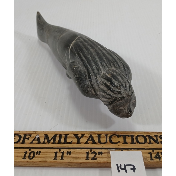 MERMAID INUIT SOAPSTONE FIGURINE 