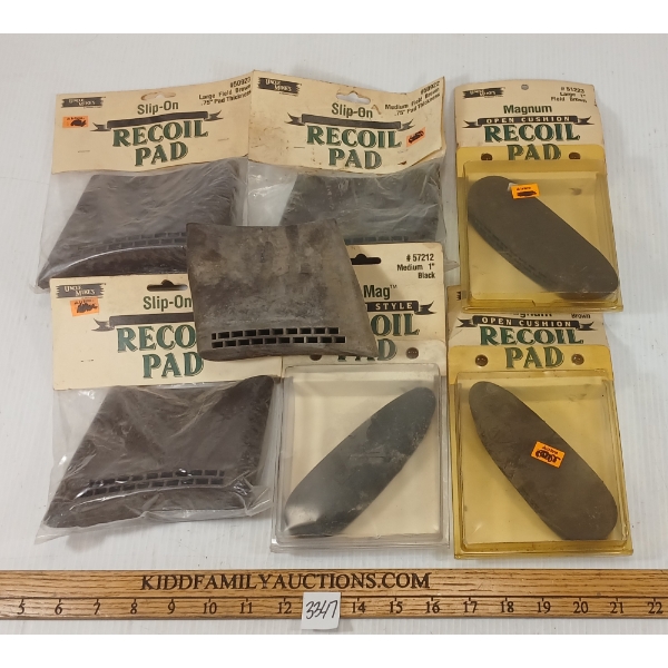 LOT OF 7 - UNCLE MIKE'S MAGNUM OPEN CUSHION & SLIP-ON RECOIL PADS
