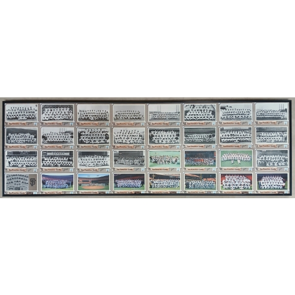 1958-1991 SAN FRANCISCO GIANTS BASEBALL TEAM PHOTOS - FRAMED
