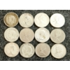 Image 2 : LOT OF 12 - 1946-1971 CDN 10 CENT COINS