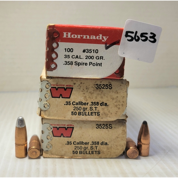 BULLETS: 142X HORNADY & WINCHESTER - .35 - 200 & 250GR - ST & SPIRE