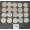 Image 1 : LOT OF 20 - 1940-1965 CDN 25 CENT COINS