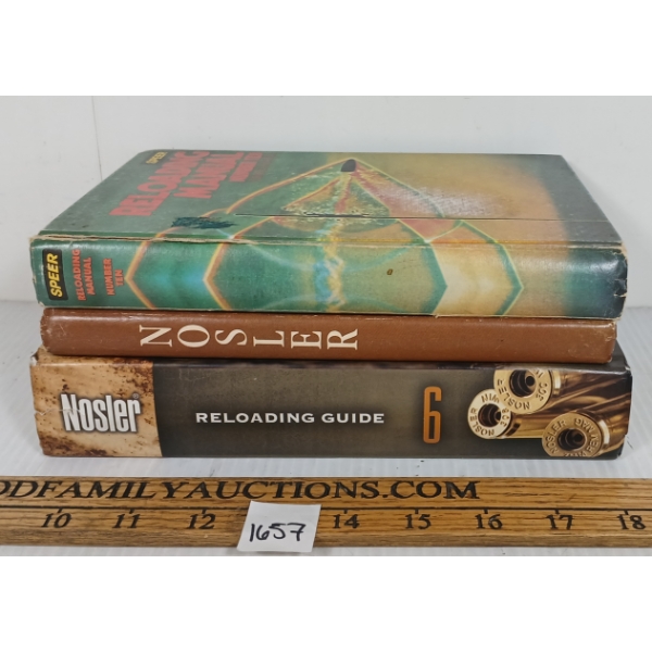 LOT OF 3 - RELOADING MANUALS - INCL SPEER & NOSLER