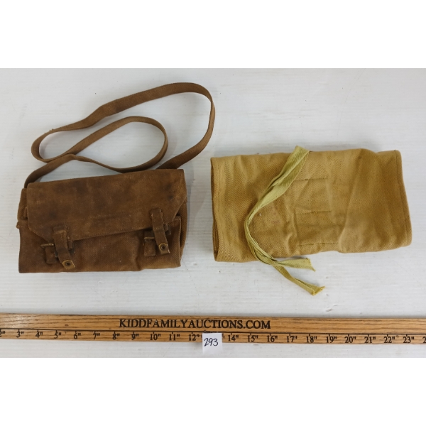 LOT OF 2 - WWII CDN BREN PARTS WALLET & LARGE HOUSEWIFE