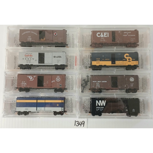 LOT OF 8 - MICRO TRAINS - BALTIMORE & OHIO, NORFOLK & WESTERN, MISSOURI PACIFIC, ETC