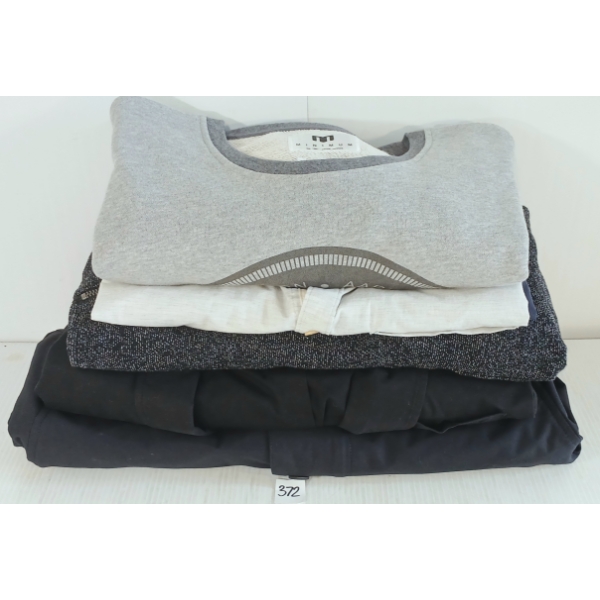 LOT OF 5 - MEN'S BUTTON-UP SHIRT, SWEATSHIRTS & JACKETS - FT CAHILL, FELTON, MARINUS, ETC