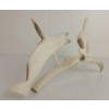Image 4 : TWO WHALES W/ STAND BY UNKNOWN ARTIST - BONE