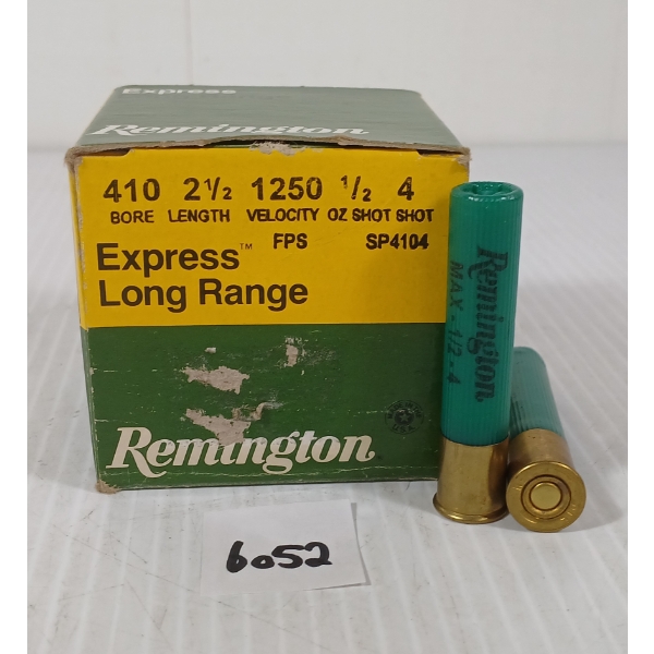 AMMO: 25X REMINGTON .410GA - 2 1/2IN - #4 SHOT