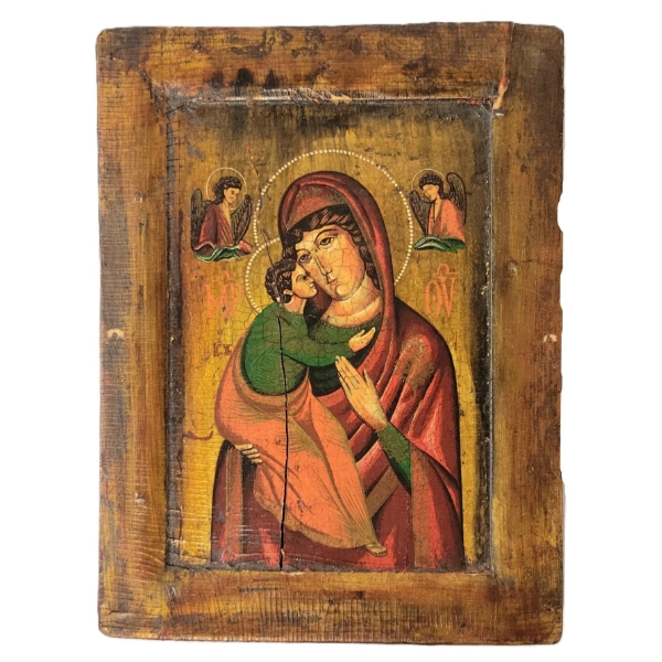 "NOTRE DAME DE VLADIMIR" BY UNKNOWN ARTIST - TEMPERA ON BOARD