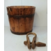 Image 2 : LOT OF 2 - BANDED BUCKET & SMALL FARM ANIMAL YOKE