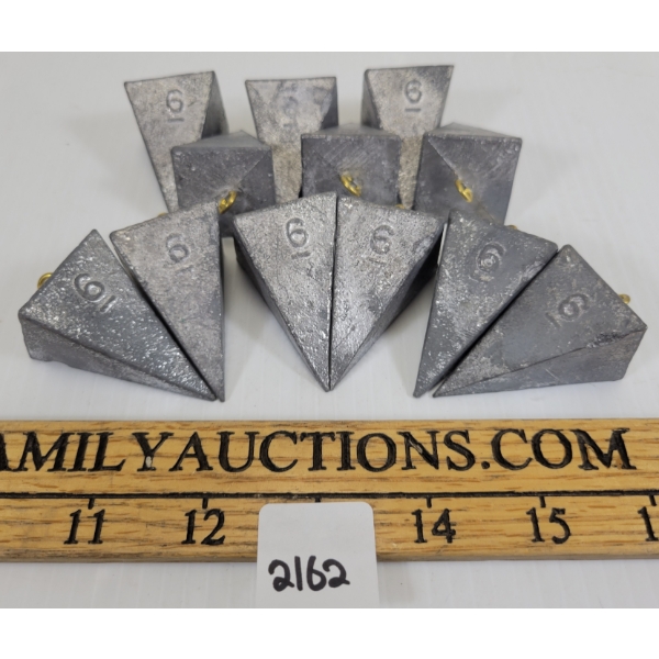 LOT OF 12 - FISHING LEAD WEIGHTS