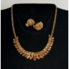 Image 1 : LOT OF 2 - SHERMAN AMBER TONE RHINESTONE NECKLACE & CLIP ON EARRINGS