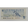 Image 2 : 1986 CDN $5 BANKNOTE - UNCIRCULATED