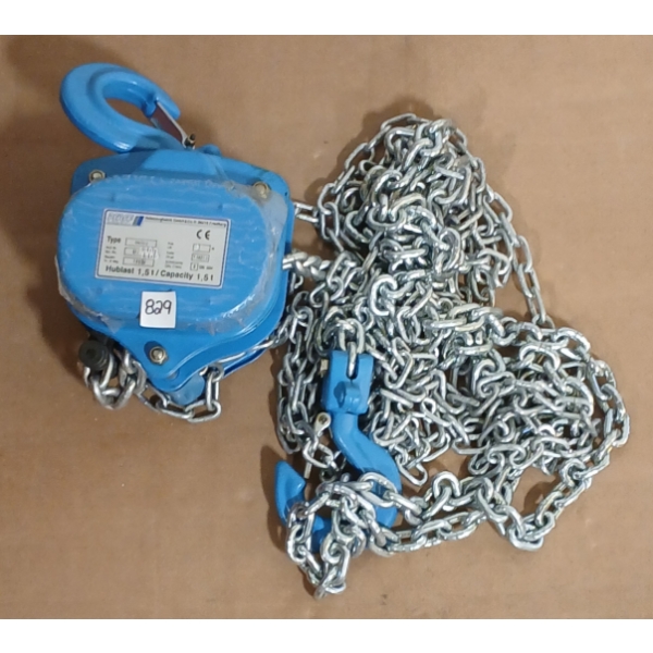PFAFF 1.5 TON MANUAL CHAIN HOIST - AS NEW