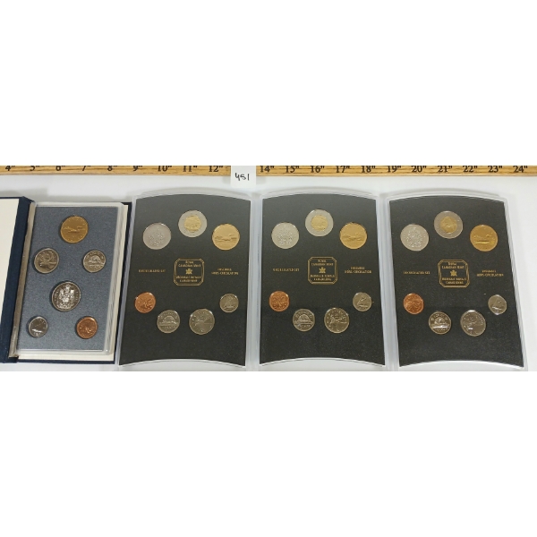 LOT OF 4 - 1990-2001 RCM SPECIMEN & UNCIRCULATED PROOF SETS 