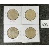 Image 1 : LOT OF 4 - 1953 CDN SILVER 50 CENT COINS