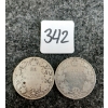 Image 1 : LOT OF 2 - 1917 & 1918 CDN 50 CENT COINS