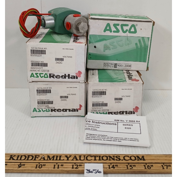 LOT OF 4 - ASCO RED HAT SOLENOID VALVES