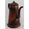 Image 3 : PAINTED TIN TOLEWARE COFFEE POT