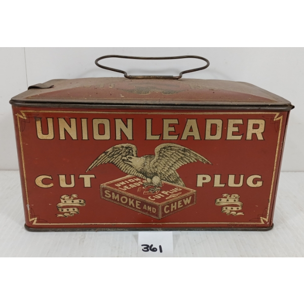 UNION LEADER CUT PLUG TOBACCO TIN