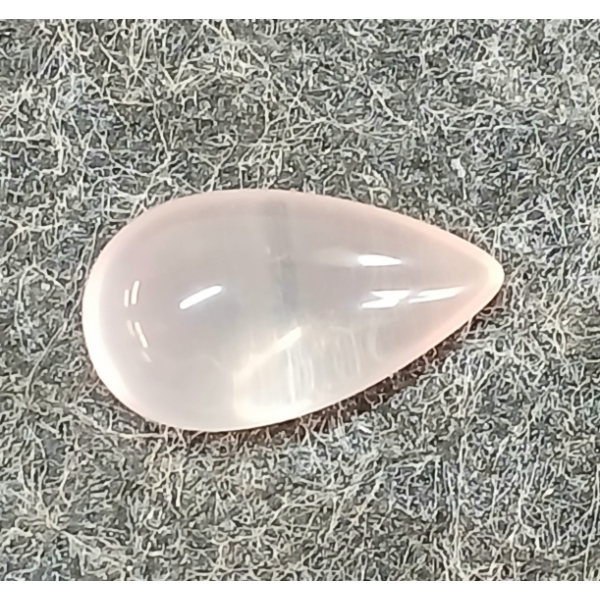 NATURAL BRIOLETTE PINK ROSE QUARTZ - TEARDROP CABOCHON