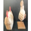 Image 4 : LOT OF 2 - CERAMIC & QUILTED FOLK ART ROOSTERS
