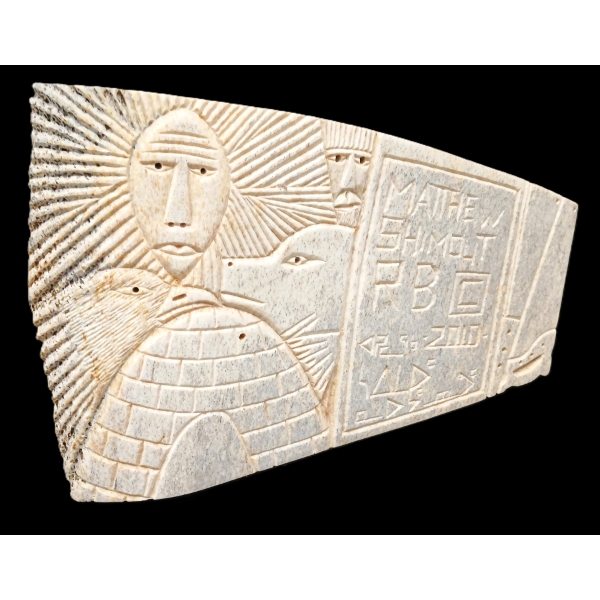 "WHALEBONE PLAQUE" BY MATHEW SHIMOUT - BONE