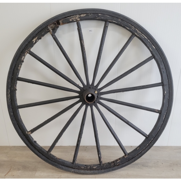 CARRIAGE WHEEL W/ RUBBER TREAD