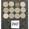 Image 1 : LOT OF 12 - 1957-1968 CDN 10 CENT COINS & 1910 5 CENT COIN
