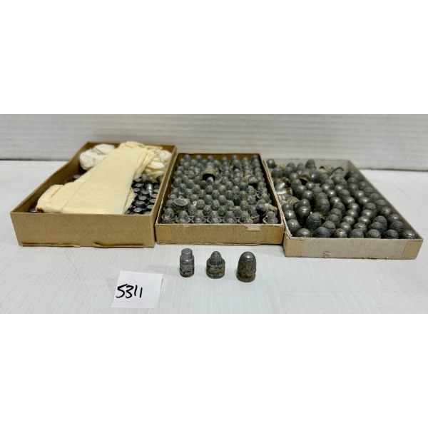 BULLETS: APPROX 250X MIXED .45 CAL & .35 CAL CAST LEAD 