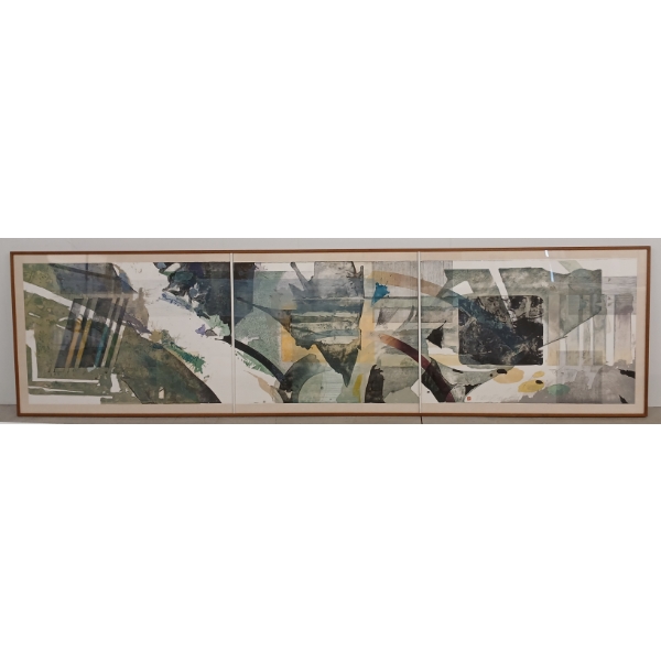 ABSTRACT - SIGNED - FRAMED MIXED MEDIA