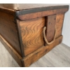 Image 3 : DISTRESSED WOOD STORAGE BOX W/ THICK ROPE HANDLES
