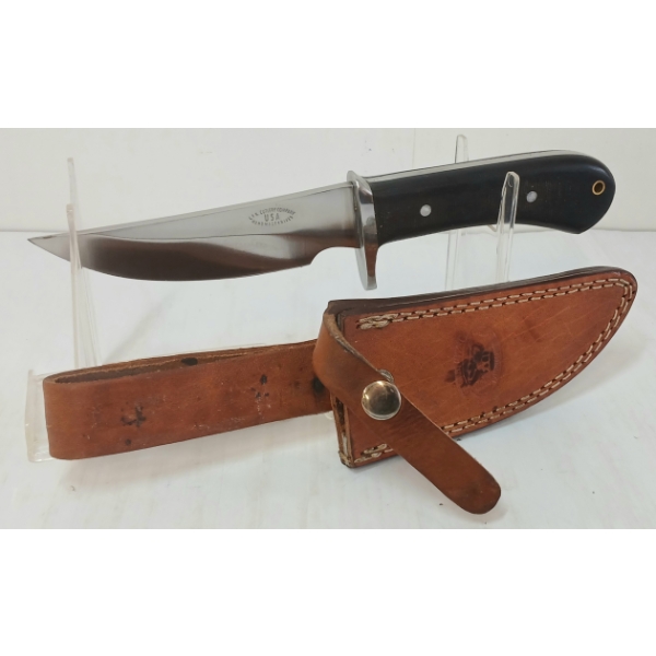 CFK KNIFE W/ LEATHER SHEATH